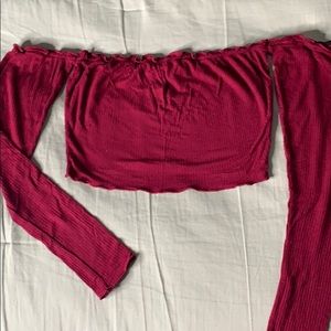 Burgundy crop top